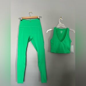 ANTONIO MELANI Vibrant Green Leggings and Top Set